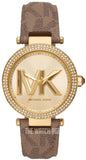 Michael Kors Parker Three Hand Gold Dial Brown Leather Strap Watch For Women - MK2973 Buy Now By Michael Kors