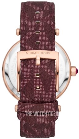 Michael Kors Parker Rose Gold Dial Maroon Leather Strap Watch For Women - MK2974 Buy Now By Michael Kors