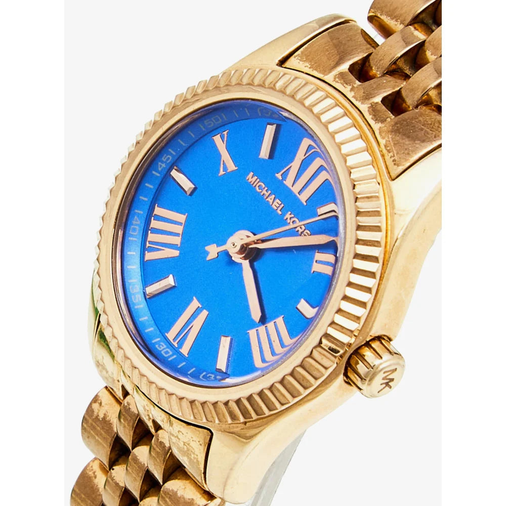 Michael Kors Lexington Quartz Blue Dial Rose Gold Steel Strap Watch For Women - MK3272 Buy Now By Michael Kors