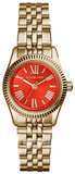 Michael Kors Lexington Quartz Orange Dial Gold Steel Strap Watch For Women - MK3284 Buy Now By Michael Kors