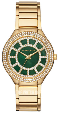Michael Kors Kerry Green Dial Gold Steel Strap Watch for Women - MK3409 Buy Now By Michael Kors