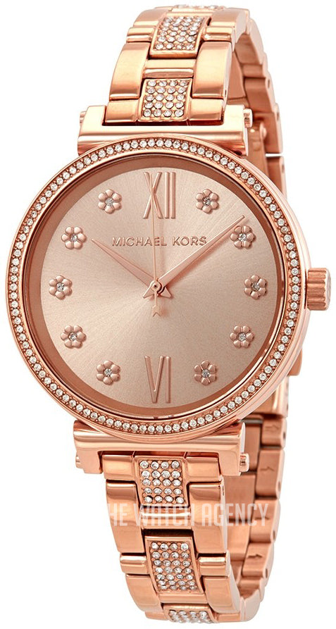 Michael Kors Sofie Quartz Rose Gold Dial Rose Gold Steel Strap Watch For Women - MK3882 Buy Now By Michael Kors