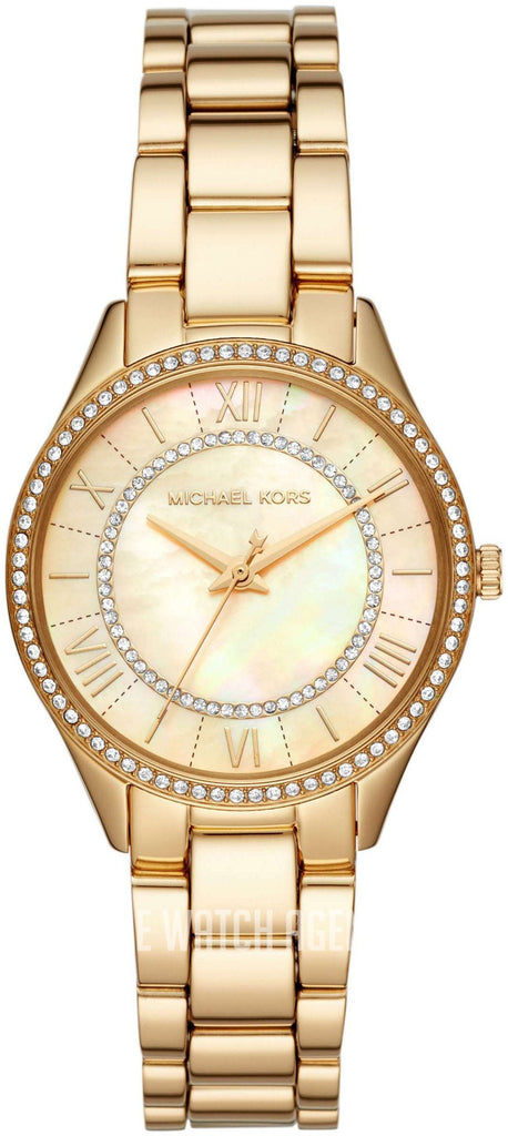 Michael Kors Lauryn Quartz Mother of Pearl Gold Dial Gold Steel Strap Watch For Women - MK4490 Buy Now By Michael Kors
