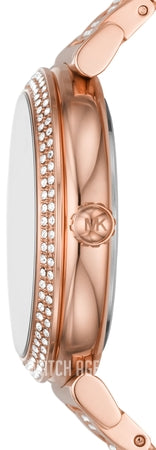 Michael Kors Abbey Three-Hand Analog Crystals Rose Gold Dial Rose Gold Steel Strap Watch for Women - MK4617 Buy Now By Michael Kors