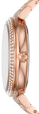 Michael Kors Abbey Three-Hand Analog Crystals Rose Gold Dial Rose Gold Steel Strap Watch for Women - MK4617 Buy Now By Michael Kors