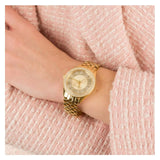 Michael Kors Harlowe Three-Hand Quartz Gold Dial Gold Steel Strap Watch For Women - MK4709 Buy Now By Michael Kors