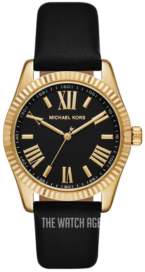 Michael Kors Lexington Black Dial Black Leather Strap Watch For Women - MK4748 Buy Now By Michael Kors