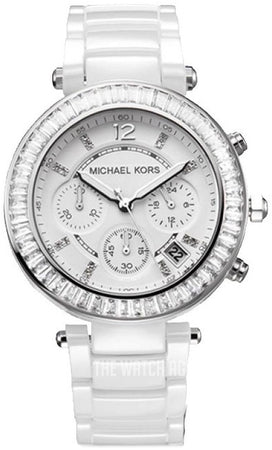 Michael Kors Parker White Dial White Leather Strap Watch for Women - MK5848 Buy Now By Michael Kors