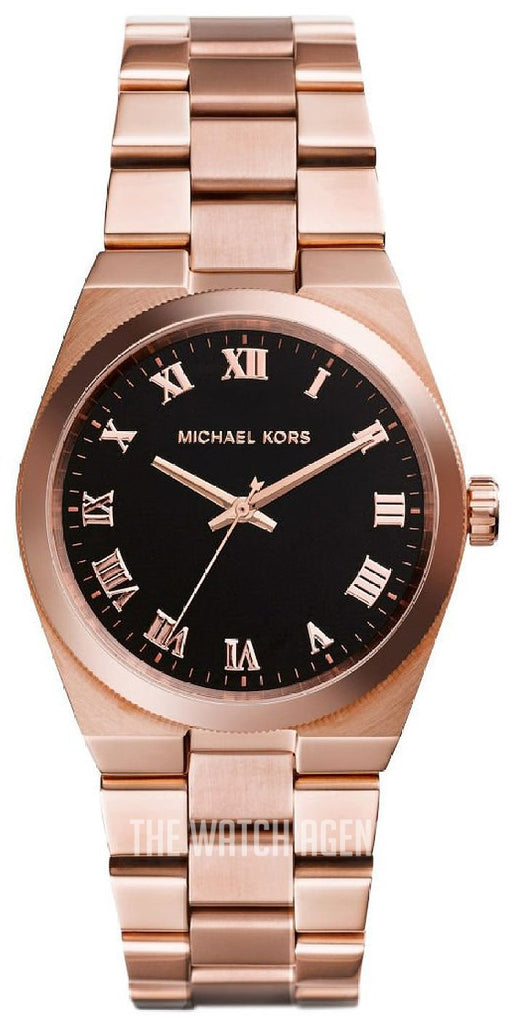 Michael Kors Channing Black Dial Rose Gold Steel Strap Watch For Women - MK5937 Buy Now By Michael Kors