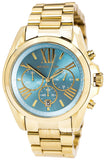 Michael Kors Bradshaw Chronograph Blue Dial Gold Steel Strap Watch For Women - MK5975 Buy Now By Michael Kors