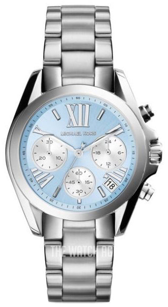 Michael Kors Bradshaw Chronograph Blue Dial Silver Steel Strap Watch For Women - MK6098 Buy Now By Michael Kors