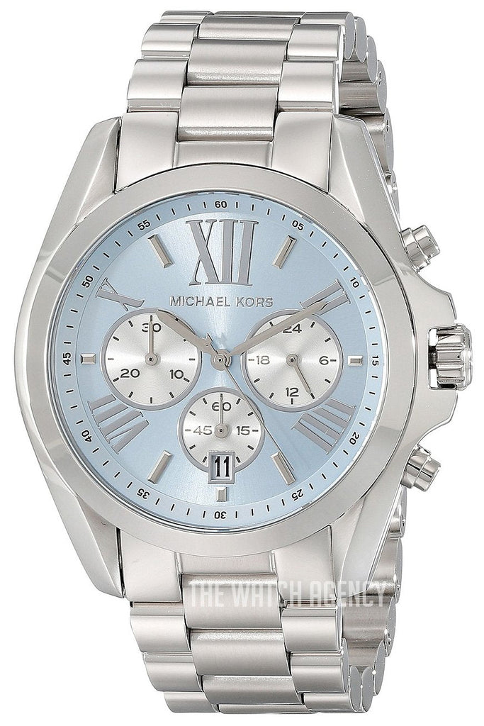 Michael Kors Bradshaw Chronograph Blue Dial Silver Steel Strap Watch For Women - MK6099 Buy Now By Michael Kors