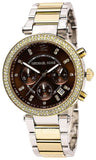 Michael Kors Parker Chronograph Brown Dial Two Tone Steel Strap Watch for Women - MK6118 Buy Now By Michael Kors