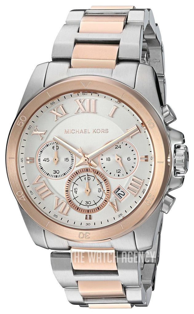 Michael Kors Brecken Chronograph White Dial Two Tone Steel Strap Watch For Women - MK6368 Buy Now By Michael Kors