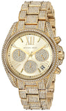 Michael Kors Mini Bradshaw Crystals Gold Dial Gold Steel Strap Watch For Women - MK6494 Buy Now By Michael Kors