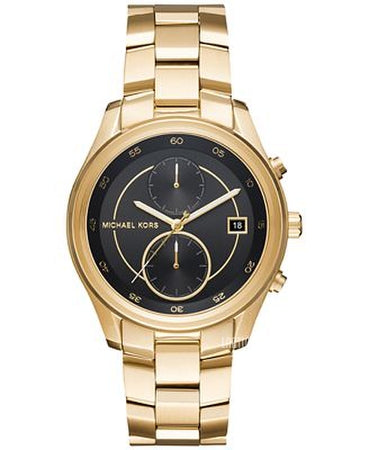 Michael Kors Blair Quartz Black Dial Gold Steel Strap Watch For Women - MK6497 Buy Now By Michael Kors