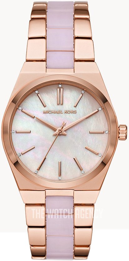 Michael Kors Channing Quartz Mother of Pearl Pink Dial Two Tone Steel Strap Watch For Women - MK6652 Buy Now By Michael Kors