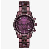 Michael Kors Ritz Chronograph Purple Dial Purple Steel Strap Watch For Women - MK6720 Buy Now By Michael Kors
