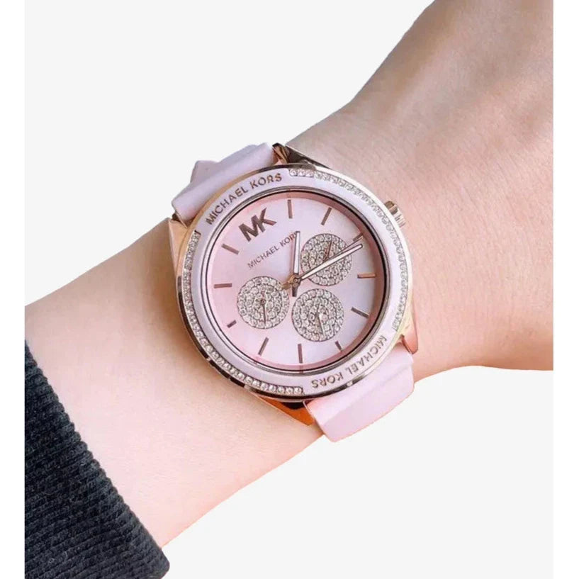 Michael Kors Quartz Pink Dial Pink Silicone Strap Watch For Women - MK6946 Buy Now By Michael Kors