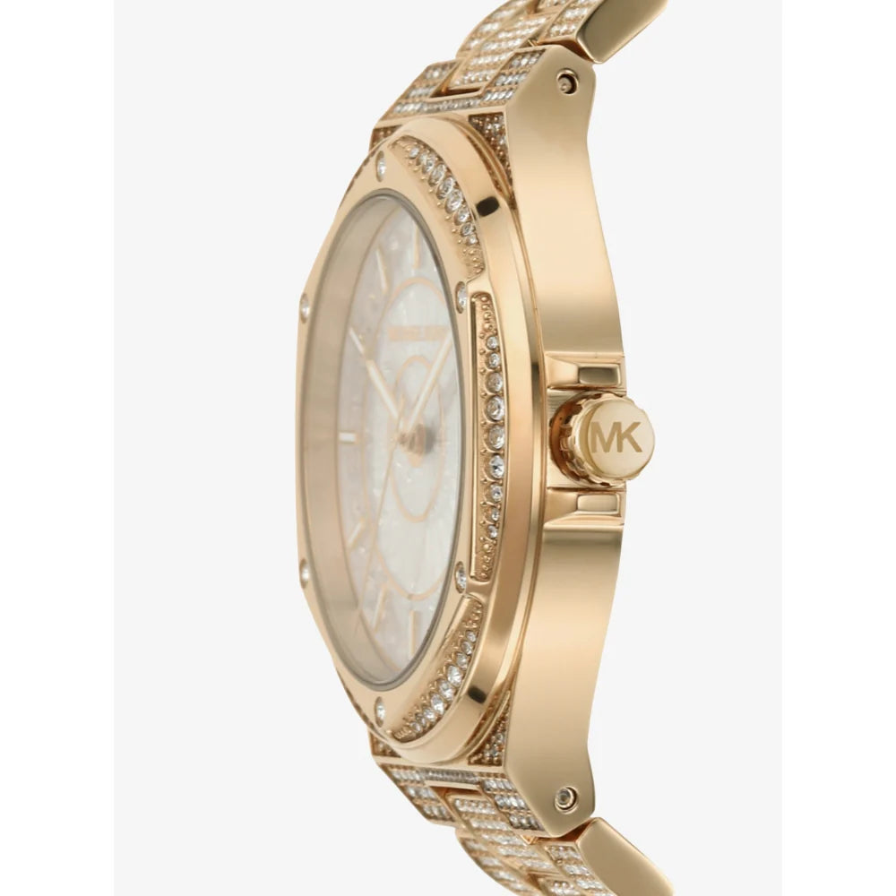 Michael Kors Lennox Three Hand Crystals White Dial Gold Steel Strap Watch For Women - MK6991 Buy Now By Michael Kors