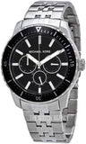 Michael Kors Cunningham Multifunction Black Dial Silver Steel Strap Watch For Men - MK7156 Buy Now By Michael Kors