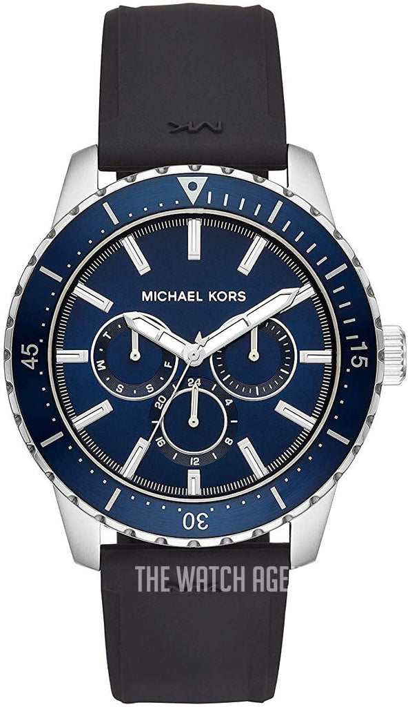 Michael Kors Cunningham Multifunction Blue Dial Black Rubber Strap Watch For Men - MK7160 Buy Now By Michael Kors