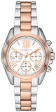 Michael Kors Bradshaw Chronograph White Dial Two Tone Steel Strap Watch For Women - MK7258 Buy Now By Michael Kors