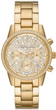Michael Kors Ritz Chronograph Gold Dial Gold Steel Strap Watch For Women - MK7310 Buy Now By Michael Kors