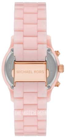 Michael Kors Runway Chronograph White Dial Pink Steel Strap Watch for Women - MK7424 Buy Now By Michael Kors