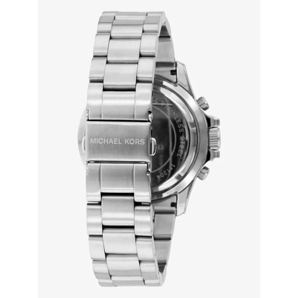 Michael Kors Everest Chronograph Black Dial Silver Steel Strap Watch For Men - MK8256 Buy Now By Michael Kors