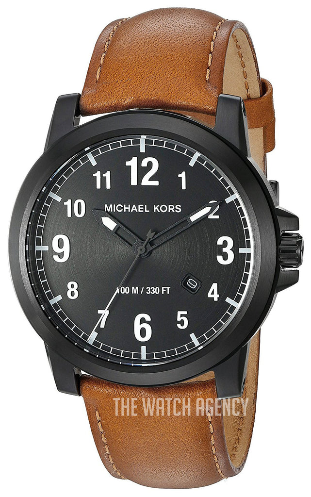 Michael Kors Paxton Analog Black Dial Brown Rubber Strap Watch For Men - MK8502 Buy Now By Michael Kors
