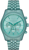 Michael Kors Lexington Chronograph Turquoise Dial Turquoise Steel Strap Watch For Men - MK8793 Buy Now By Michael Kors