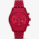 Michael Kors Lexington Chronograph Red Dial Red Steel Strap Watch For Men - MK8814 Buy Now By Michael Kors