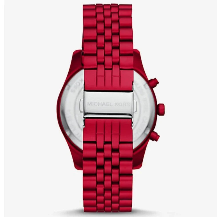 Michael Kors Lexington Chronograph Red Dial Red Steel Strap Watch For Men - MK8814 Buy Now By Michael Kors