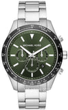 Michael Kors Layton Chronograph Green Dial Silver Steel Strap Watch For Men - MK8912 Buy Now By Michael Kors