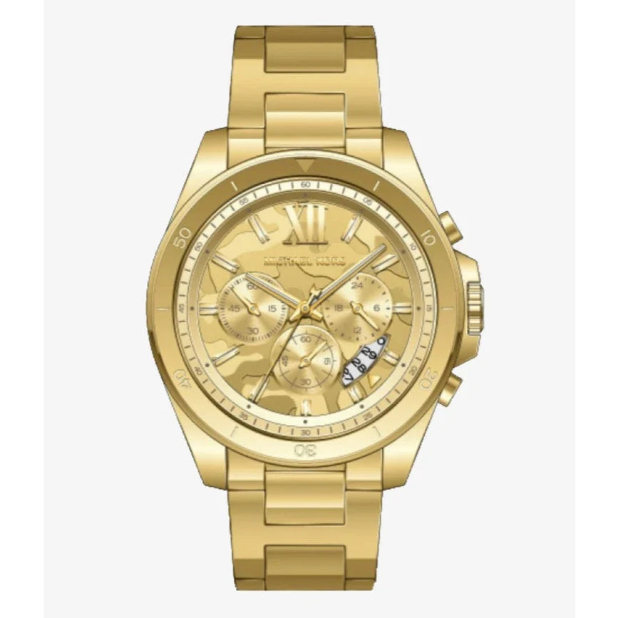 Michael Kors Brecken Chronograph Gold Dial Gold Steel Strap Watch For Men - MK8934 Buy Now By Michael Kors