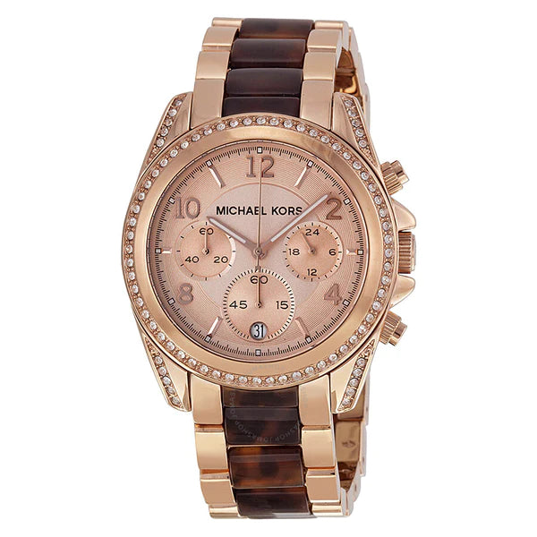 Michael Kors Blair Rose Gold Dial Two Tone Steel Strap Watch For Women - MK5859 Buy Now By Michael Kors