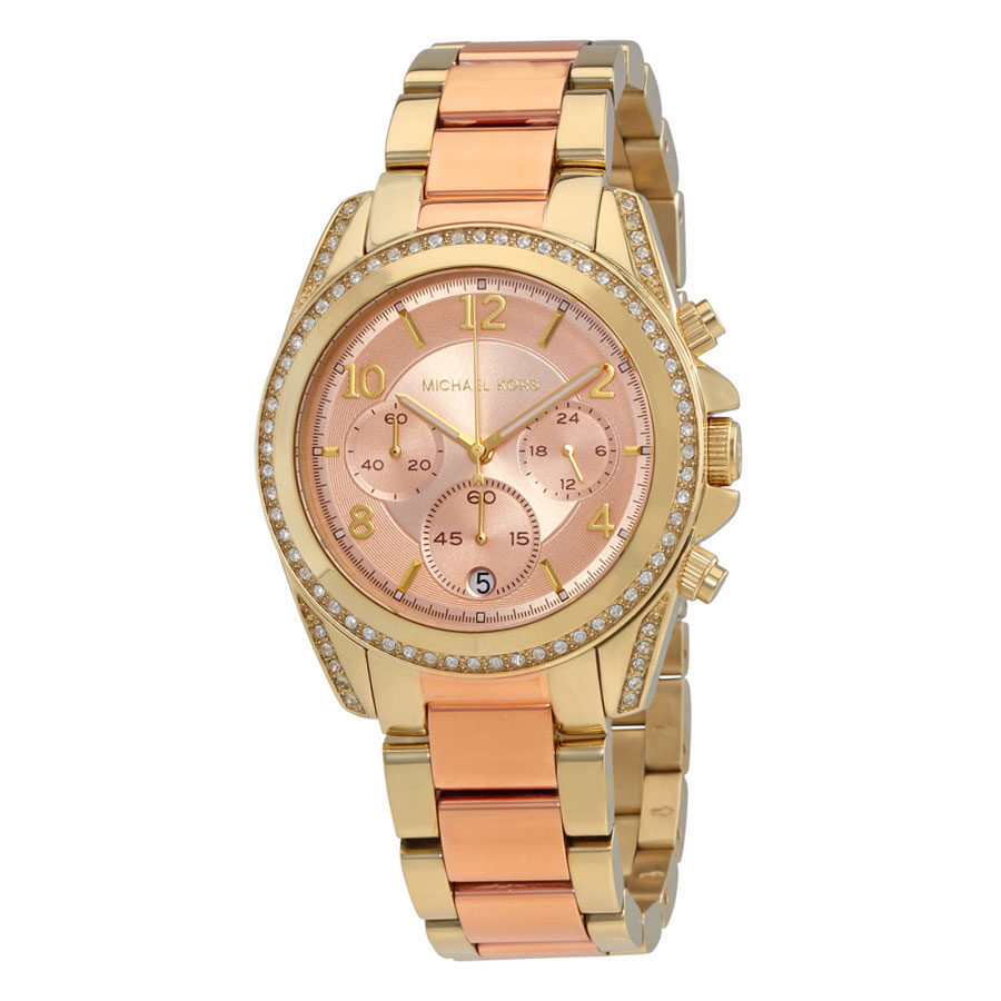 Michael Kors Blair Chronograph Rose Gold Dial Two Tone Steel Strap Watch for Women - MK6316 Buy Now By Michael Kors