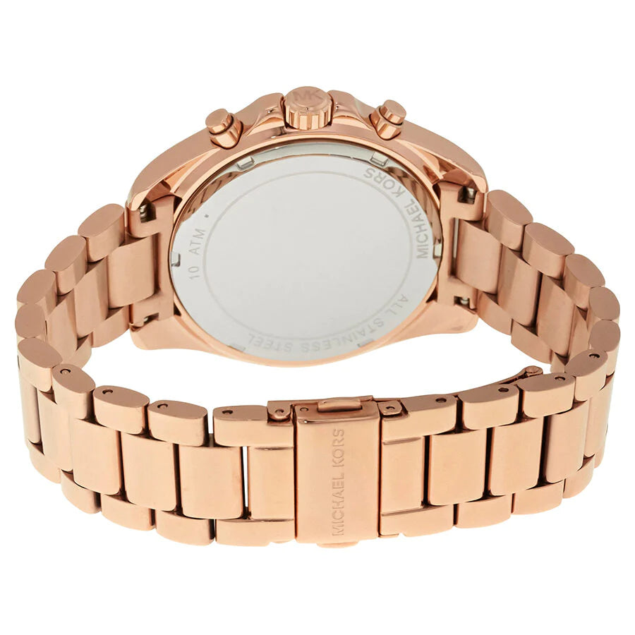 Michael Kors Bradshaw Chronograph Rose Gold Dial Rose Gold Steel Strap Watch For Women - MK6321 Buy Now By Michael Kors