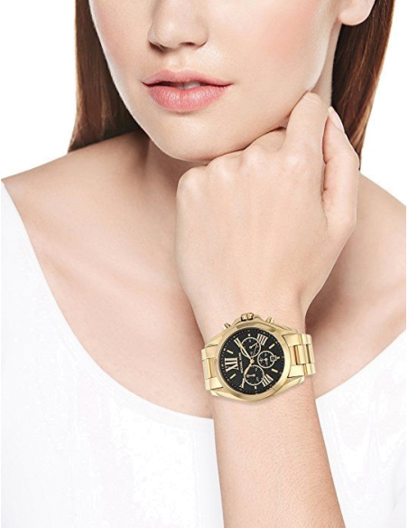 Michael Kors Bradshaw Black Dial Gold Steel Strap Watch for Women - MK5739 Buy Now By Michael Kors