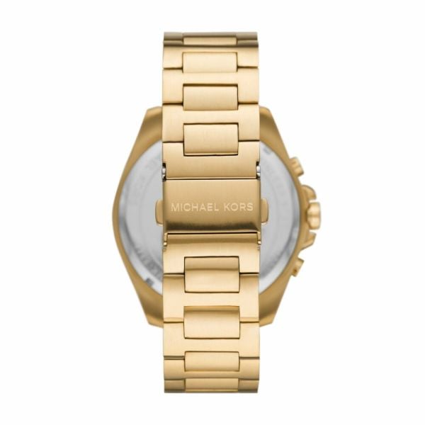 Michael Kors Brecken Chronograph Black Dial Gold Steel Strap Watch For Men - MK8848 Buy Now By Michael Kors