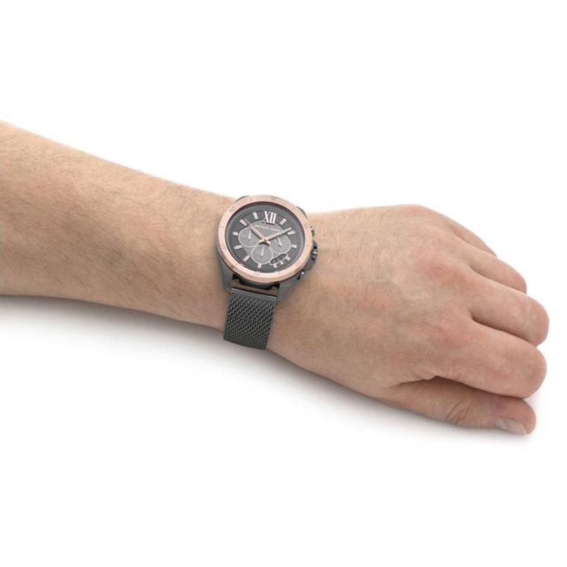 Michael Kors Brecken Chronograph Grey Dial Silver Mesh Strap Watch For Men - MK8868 Buy Now By Michael Kors