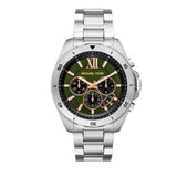 Michael Kors Brecken Chronograph Green Dial Silver Steel Strap Watch For Men - MK8984 Buy Now By Michael Kors