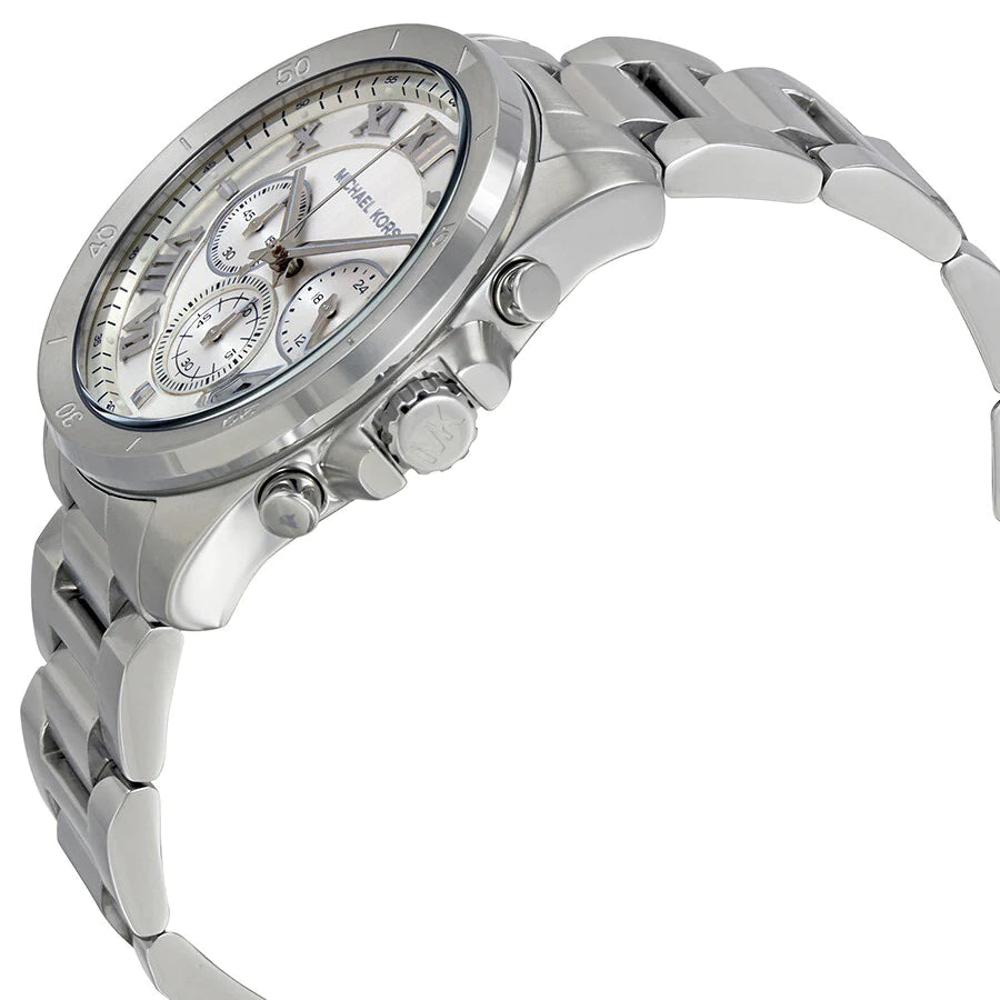 Michael Kors Brecken Chronograph Silver Dial Silver Steel Strap Watch For Women - MK8562 Buy Now By Michael Kors