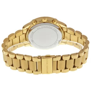 Michael Kors Brinkley Diamonds Gold Dial Gold Steel Strap Watch for Women - MK6187 Buy Now By Michael Kors