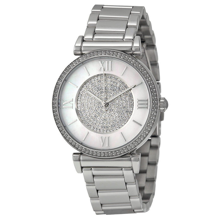 Michael Kors Catlin Silver Dial Silver Steel Strap Watch for Women - MK3355 Buy Now By Michael Kors