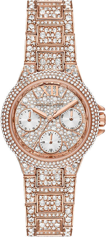 Michael Kors Camille Multifunction Crystals Rose Gold Dial Rose Gold Steel Strap Watch For Women - MK6997 Buy Now By Michael Kors
