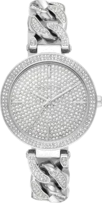 Michael Kors Catelyn Quartz Crystals Silver Dial Silver Steel Strap Watch For Women - MK4675 Buy Now By Michael Kors