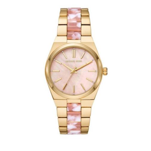 Michael Kors Channing Quartz Mother of Pearl Pink Dial Two Tone Steel Strap Watch For Women - MK6650 Buy Now By Michael Kors