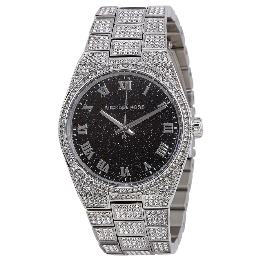 Michael Kors Channing Diamonds Black Dial Silver Steel Strap Watch for Women - MK6089 Buy Now By Michael Kors